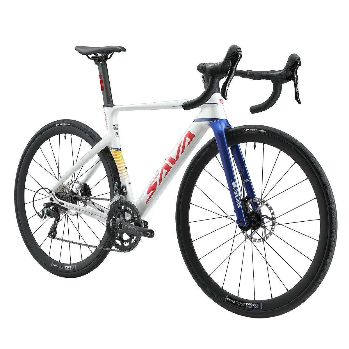 Low Price EX-7 Aluminum Road Bike with SHIMAN0 TIAGRAED-R4700 20 Speed Road Bike Race Bike UCI+CE Certified with LED Rear Light GlowCart