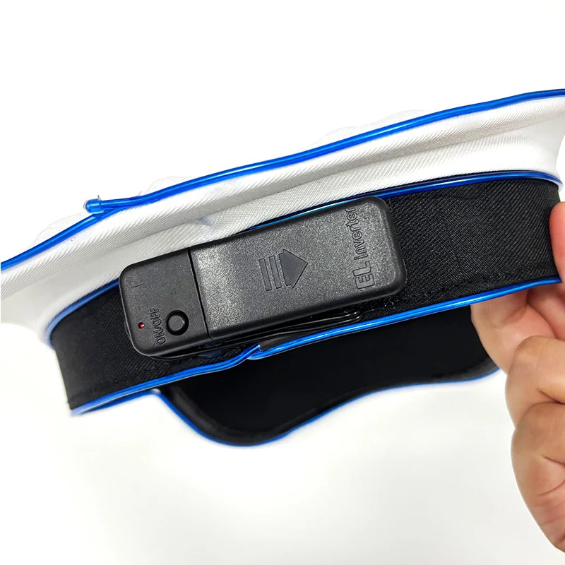 New Luminous Captain Hat LED Sailors Hat Glow In The Dark Nautical Themed Party Costume Cosplay Party Light Up Navy Cap Props GlowCart