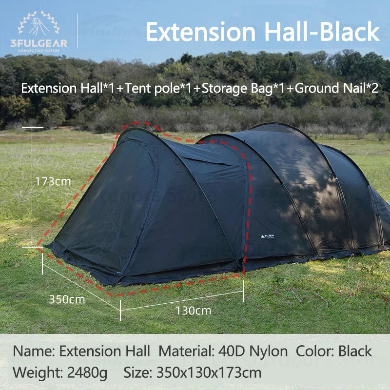 3F UL GEAR Car Docking Tunnel Tent Shelter 3-4 People GlowCart