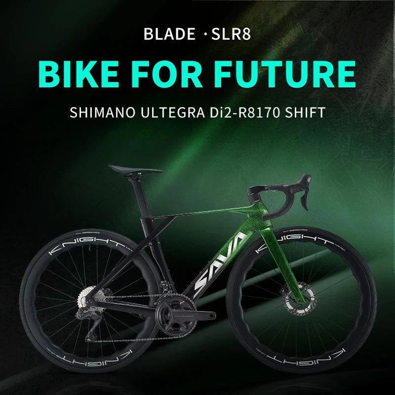 SAVA SLR8 High-End Full Carbon Fiber Road Bike with SHIMAN0 ULTEGRA 8170 Di2 Kit Competition-Class Road Bike Race Bike GlowCart