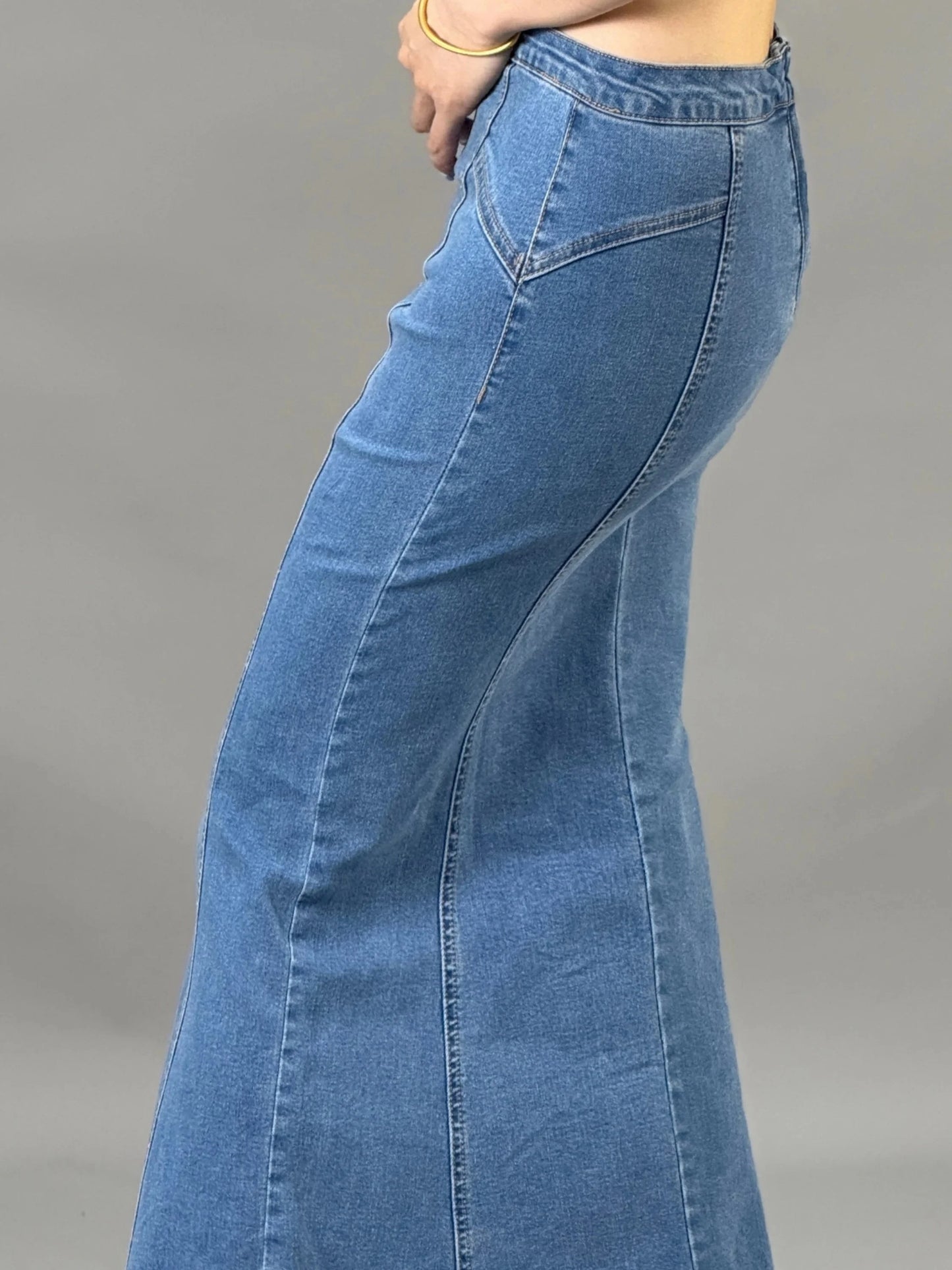 Hot girl high waisted denim fish tail hip hugging skirt for women in 2025 summer new design long dress style GlowCart