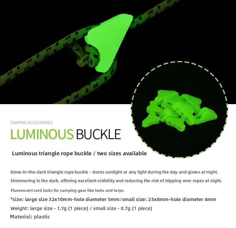 Outdoor Luminous Rope Buckle European Hot Sale Tent Rope GlowCart