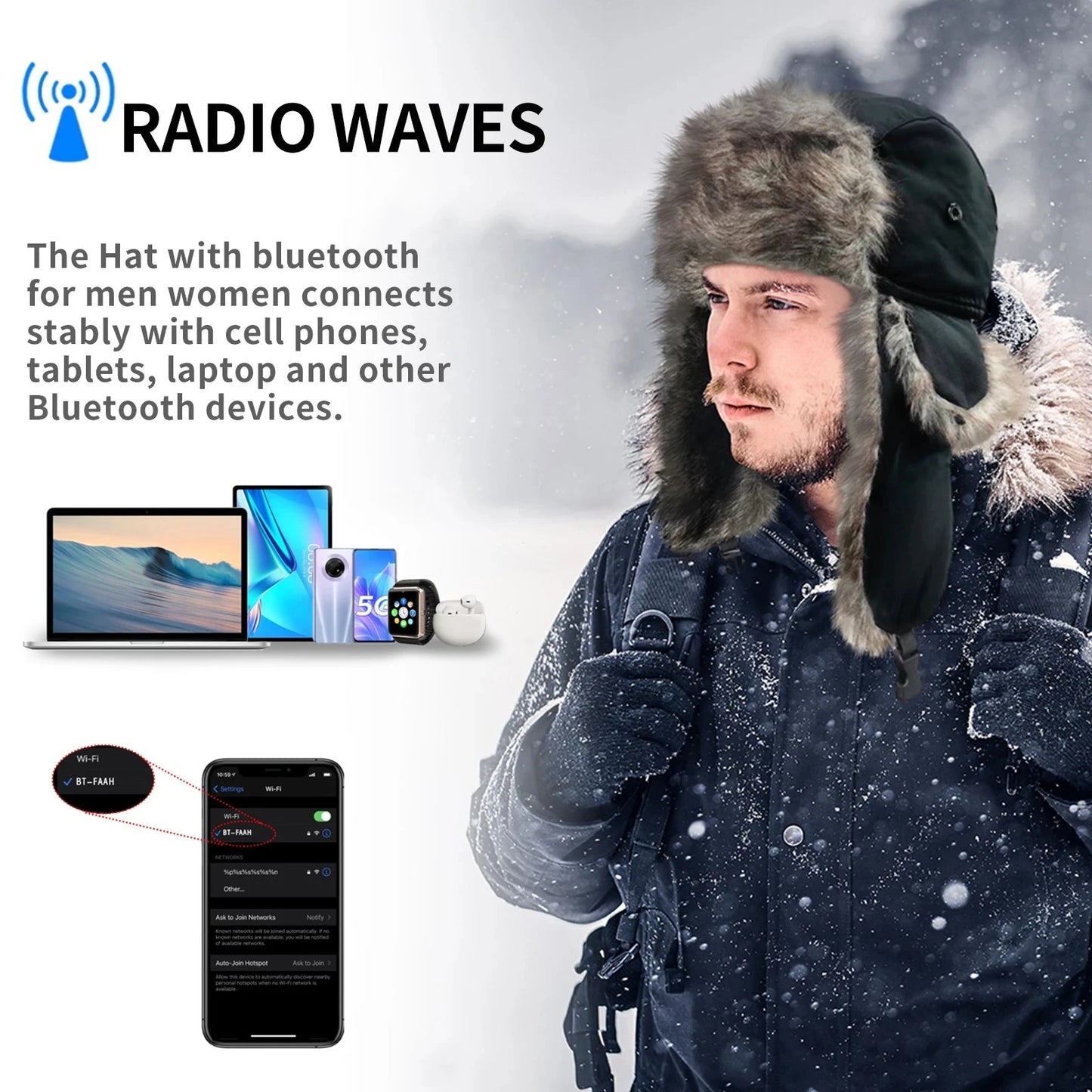 24 News SYPVRY Bluetooth Winter Hats For Men 2 Wearing GlowCart