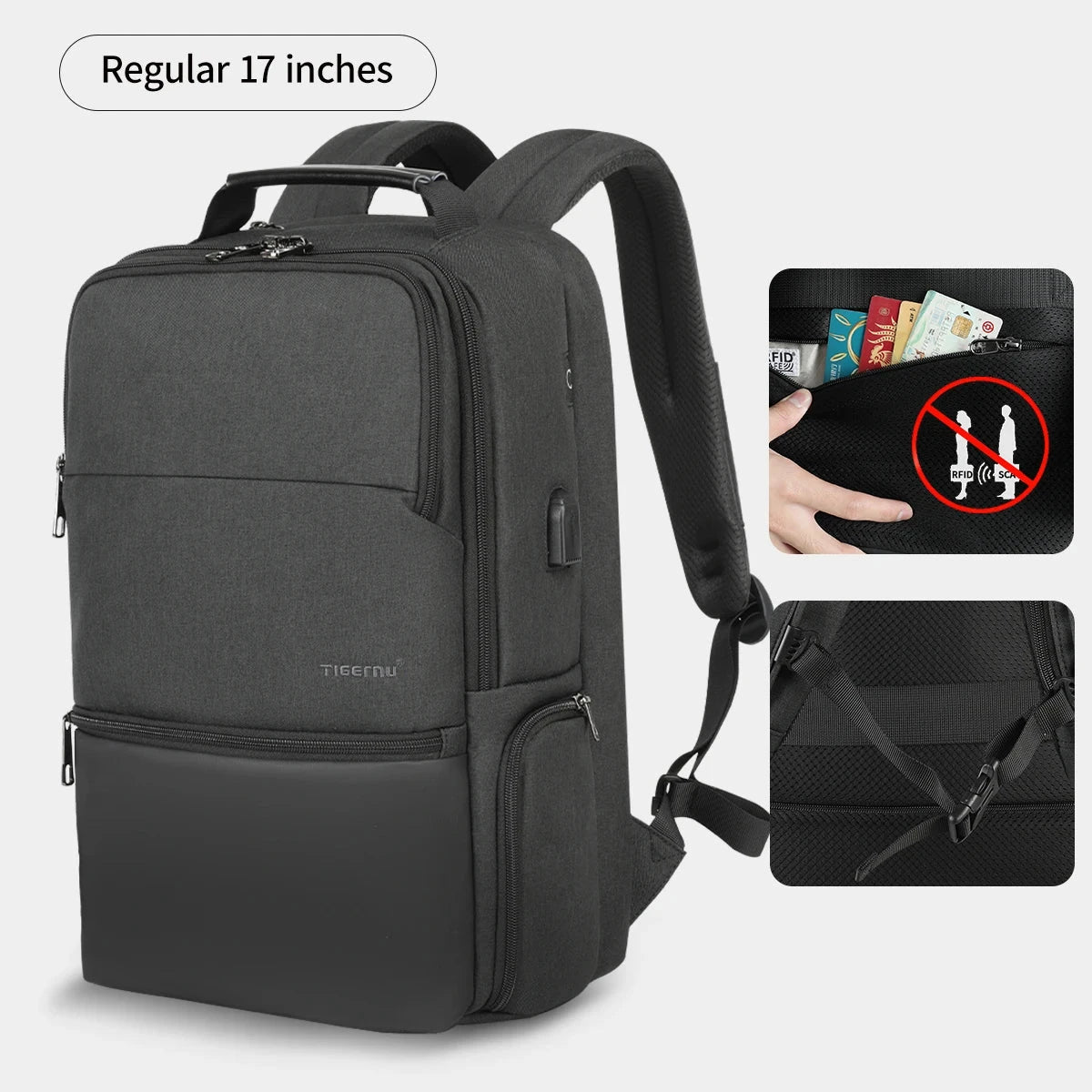 Tigernu Travel Backpacks For Men 15.6 17 19'' Laptop GlowCart