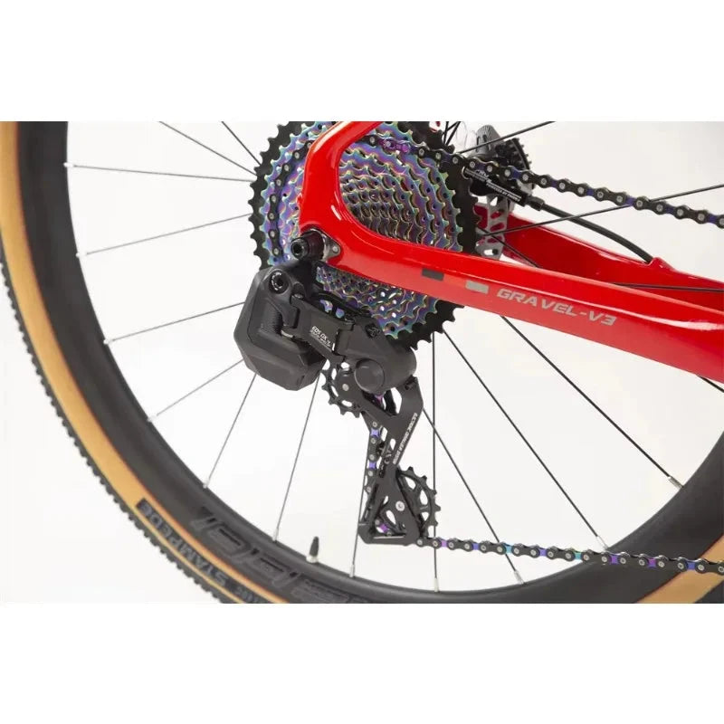 TWITTER GRAVEL-V3 Wheel Peak EDS radio variable 13speed Flat handlebar full carbon fiber gravel road bike hydraulic disc brakes GlowCart