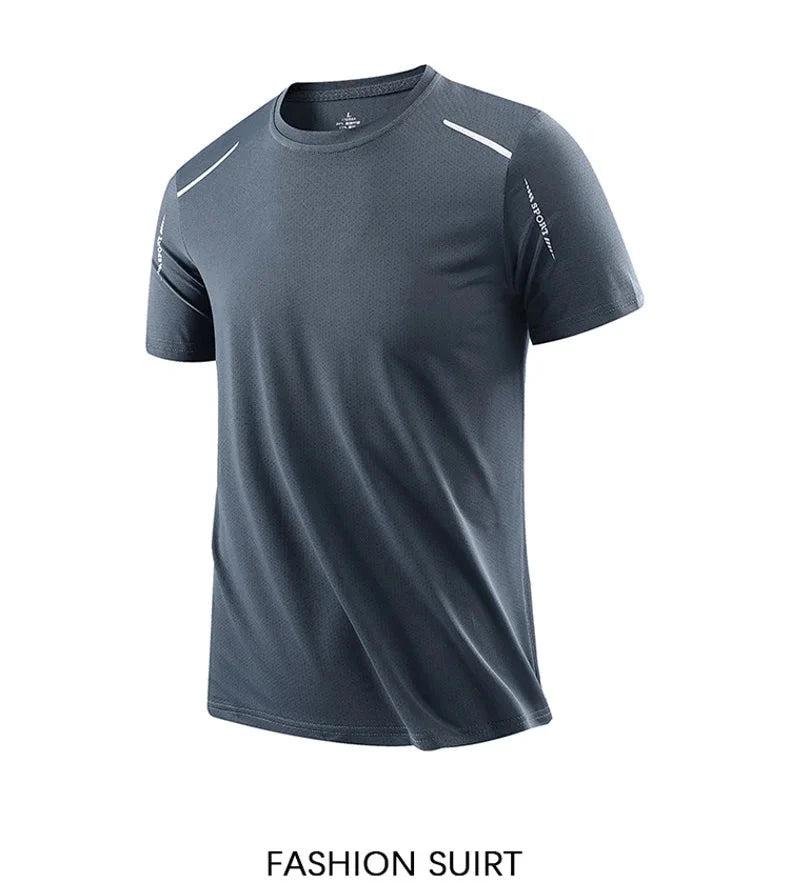 CHRLCK Men's Running Quick Drying T-shirts Breathable Hiking GlowCart