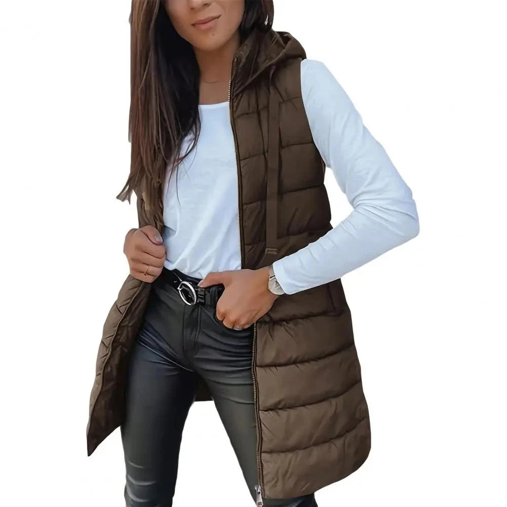 2025 Women  Down Vest Women's Puffer Vest Casual Zip Up GlowCart