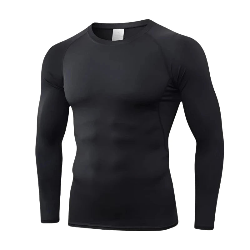 Compression Tops Gym T Shirt Men Fitness Tight Rashgad Bodybuilding Sports T-Shirt Quick Dry Running Long Sleeve GlowCart