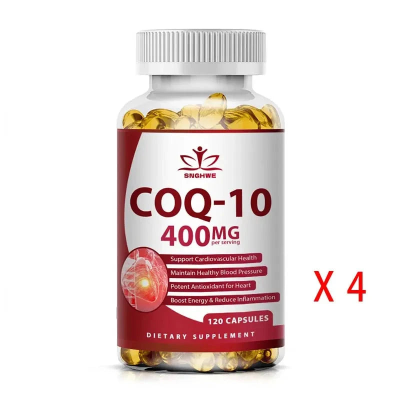 120PCS Coenzyme Q10 Capsules Provides Energy Vitamins Health GlowCart