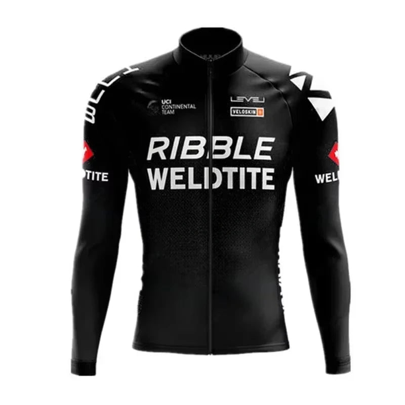 White  Cycling Jersey Set Ribble Weldtite Cycling Clothing Autumn Men Road Bike Shirt Bicycle Tights Mtb Maillot Culotte GlowCart