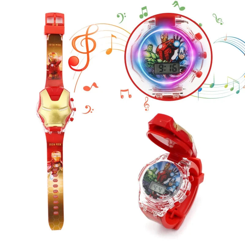 Luminous Cartoon Children's Watches Boys Colorful Flash GlowCart
