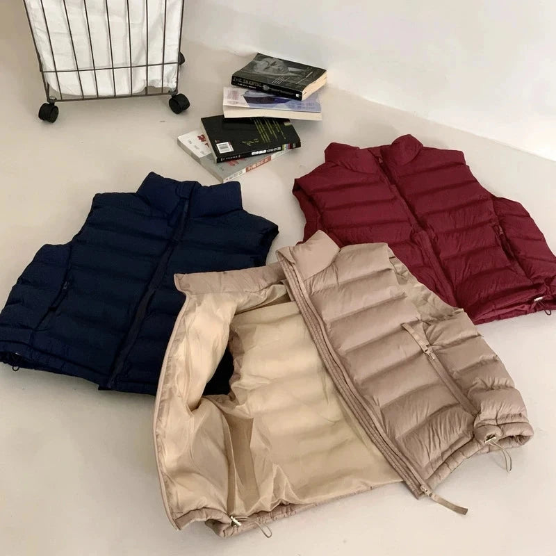 VigoAnne 2025 New Down Cotton Vest Women Autumn Winter Short GlowCart