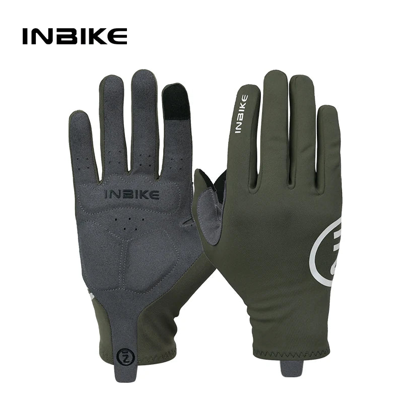 INBIKE Thermal Fleece Cycling Gloves Full Finger Winter Bike Gloves Touchscreen Anti-Shock Road Mountain Bicycle Gear for Men GlowCart
