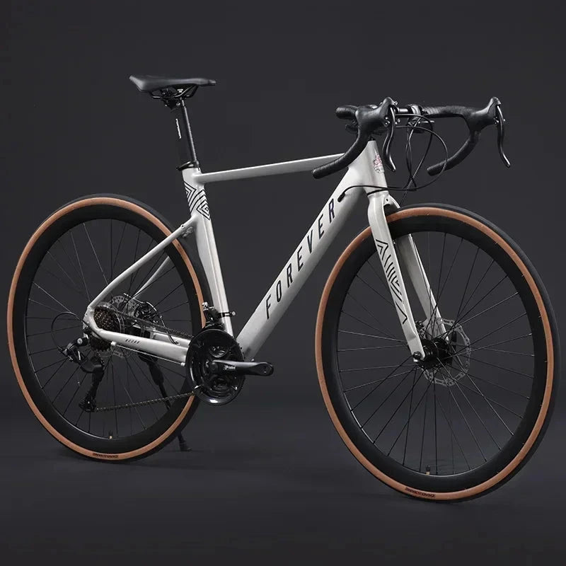 2024 new ultra-light and ultra-fast road bicycle aluminum alloy curved handlebar for men and women adult riding dual disc brake GlowCart