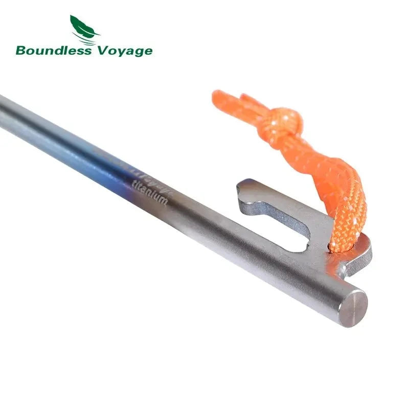 Boundless Voyage 6pcs Heavy Duty Titanium Alloy Camping Tent GlowCart