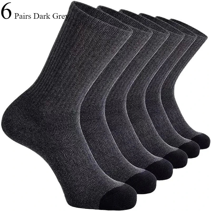 Men's Outdoor Gym Socks High Quality Comfortable Soft Ground-Gripping Football big Size Anti Odor Sweat Absorbing 6/12 Pairs GlowCart