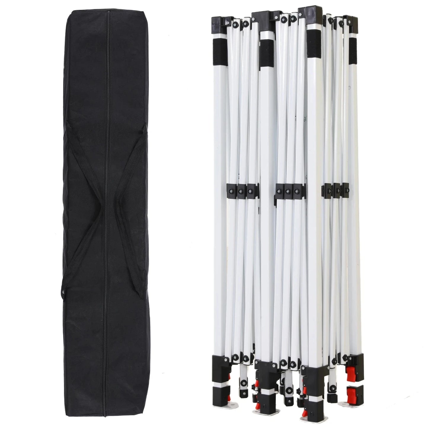 10x20 Pop Up Canopy Tent with 6 Sidewalls, Wedding Party GlowCart