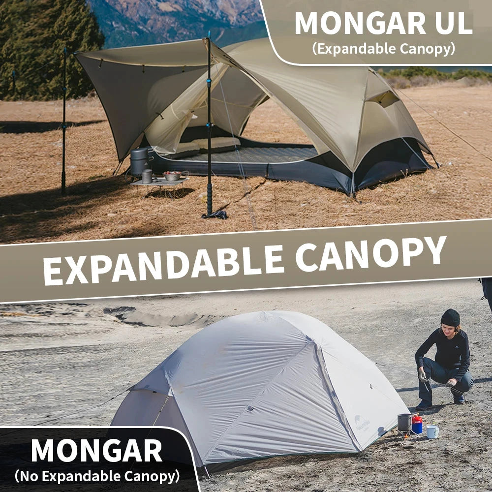 Naturehike Mongar UL 2 Tent 2 Person Backpacking Tent 20D GlowCart
