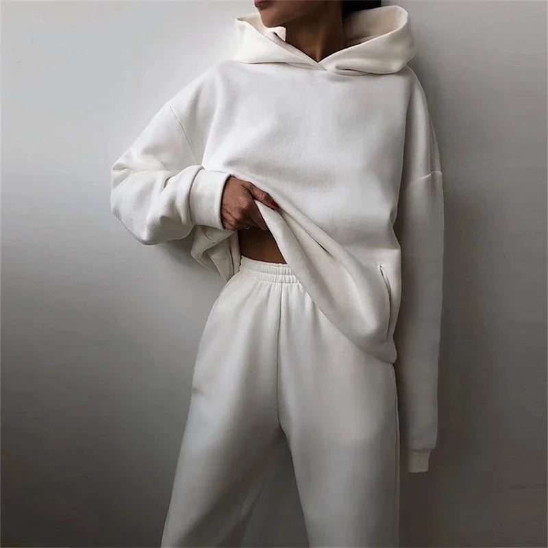 Women's Tracksuit Suit Autumn Fashion Warm Hoodie GlowCart
