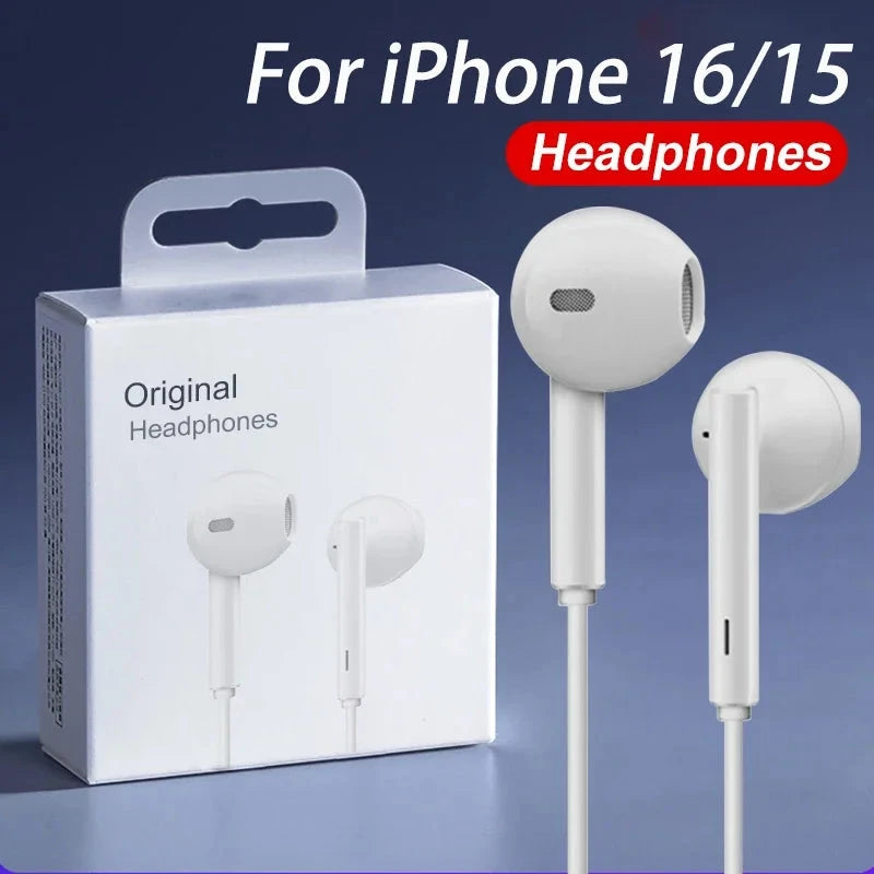 Original Headphones For Apple iPhone 16 15 Pro Max 14 13 12 GlowCart