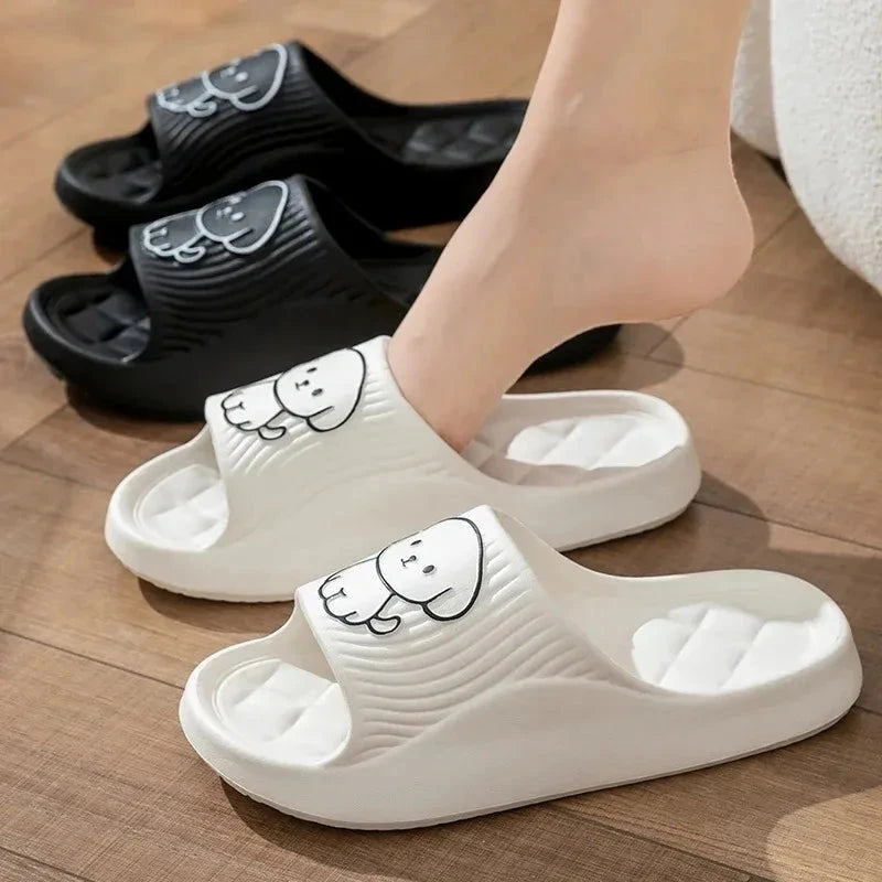 Cute Couple Pillow Slippers Female Summer Wear 2024 New GlowCart