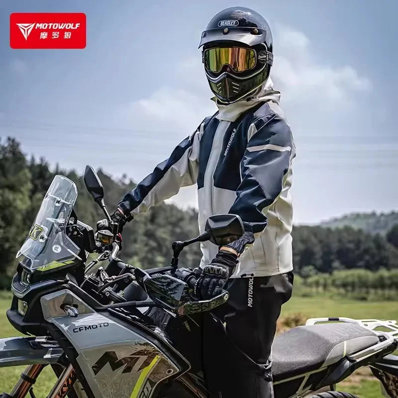 Motorcycle Riding Raincoat Windproof Waterproof Rain Suit GlowCart