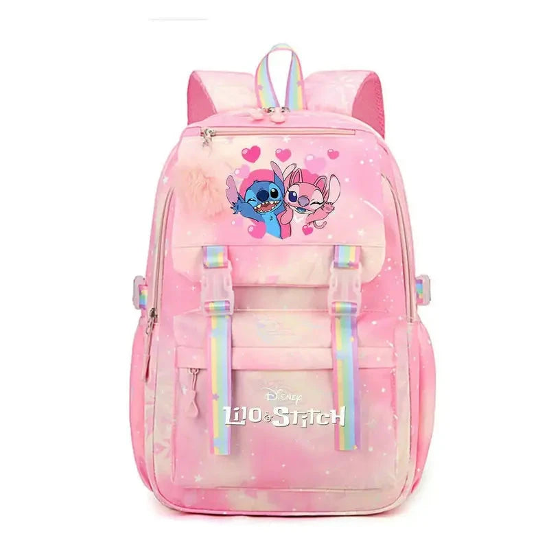 Cartoon Lilo Stitch Printed Backpack Teenger Girl Boy Schoolbag Kawaii Student Children Schoolbag Laptop Bookbag Travel Bag GlowCart