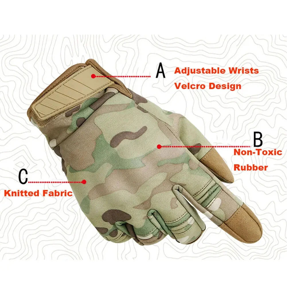 Tactical Touch Screen Gloves Motorcycle Gloves Men Women GlowCart