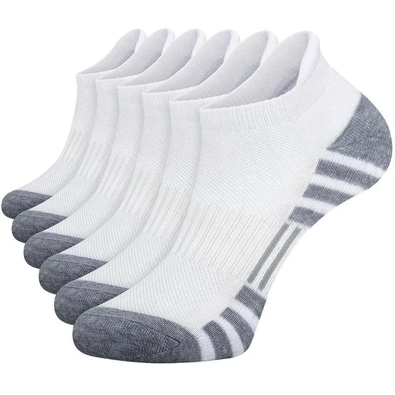 12 Pairs Men's Mesh Breathable Sports Socks , Solid Color Low Cut Casual Short Tube Socks For All Seasons GlowCart