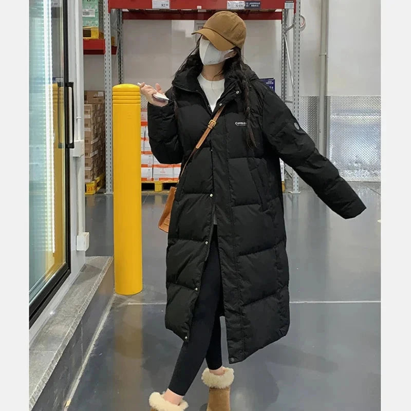 Women Fall Thicken Parkas Coat Long Sleeve Warm Pocket GlowCart