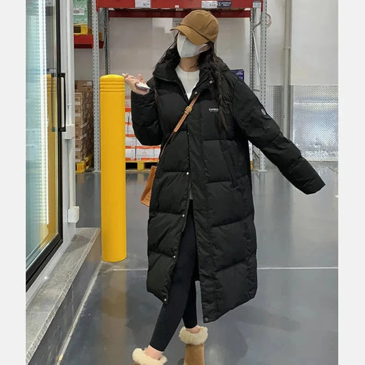 Women Fall Thicken Parkas Coat Long Sleeve Warm Pocket GlowCart