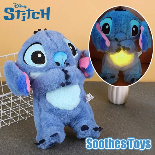 Stitch Plush Doll Breathing Light Child Soothes Toys Pink