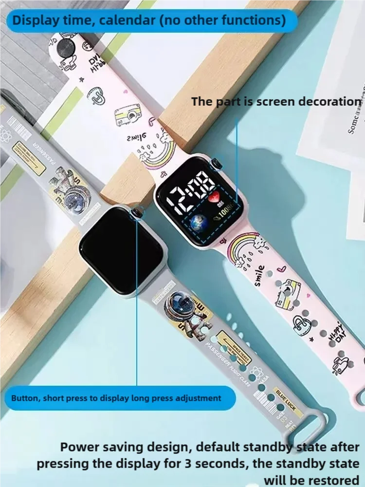 Disney's new Stitch cartoon color printed student LED