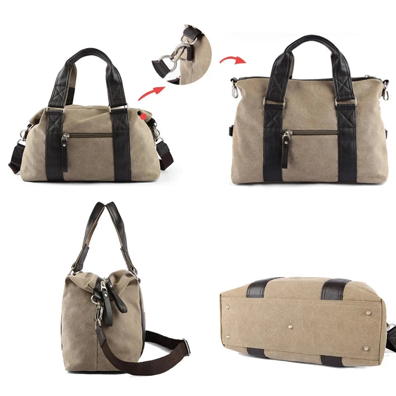 High Quality Canvas Simple Travel Luggage Handbags GlowCart