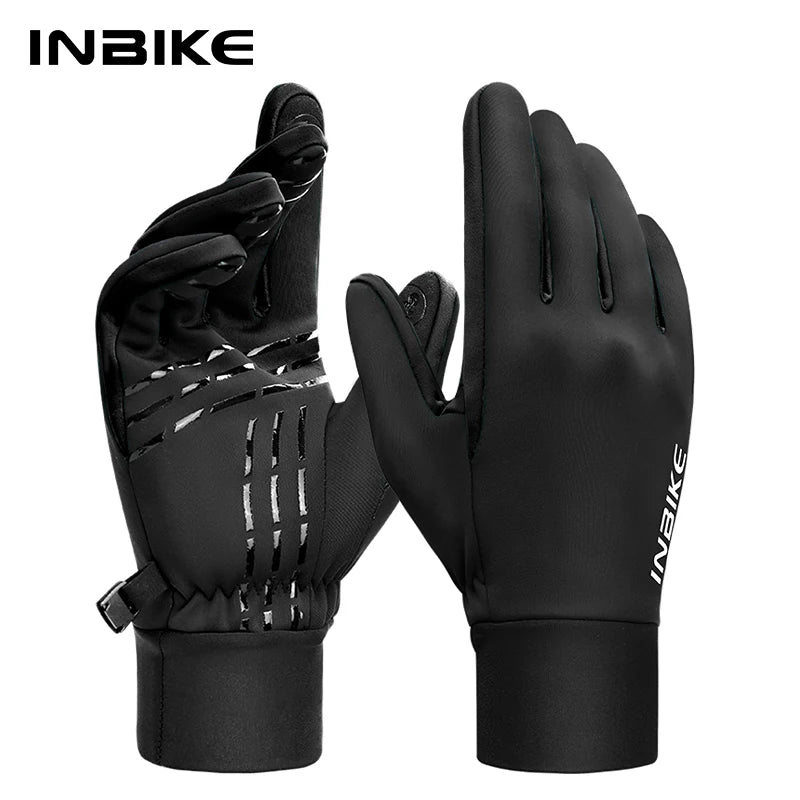 INBIKE Winter Gloves for Men Women Thermal Fleece Cycling Gloves Full Finger Touchscreen Anti-Shock Road Mountain Bicycle Gloves GlowCart