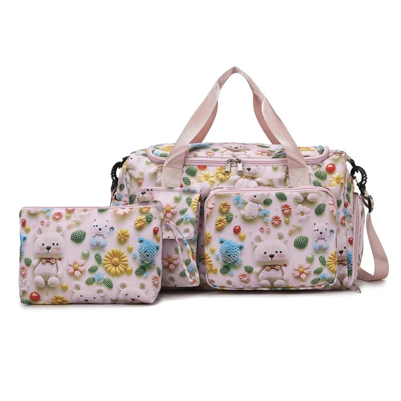 Oxford Travel Duffel Bag Fashion cute print With Shoe GlowCart