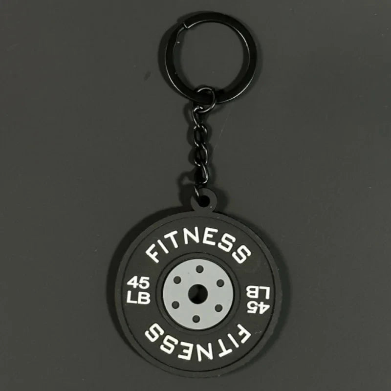2025 New Barbell Keychain DlY Silicone Dumbbell Keychain Gym GlowCart
