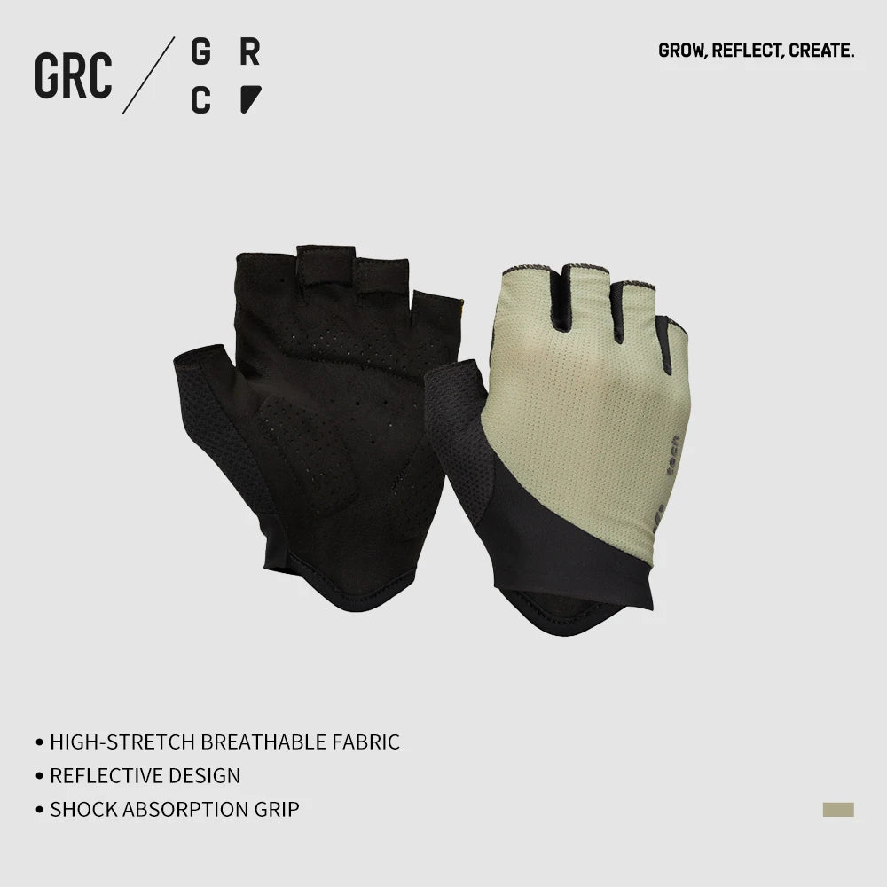 GRC half-finger cycling gloves men's and women's non-slip shock-absorbing breathable summer cycling gloves fingerless sports fit GlowCart