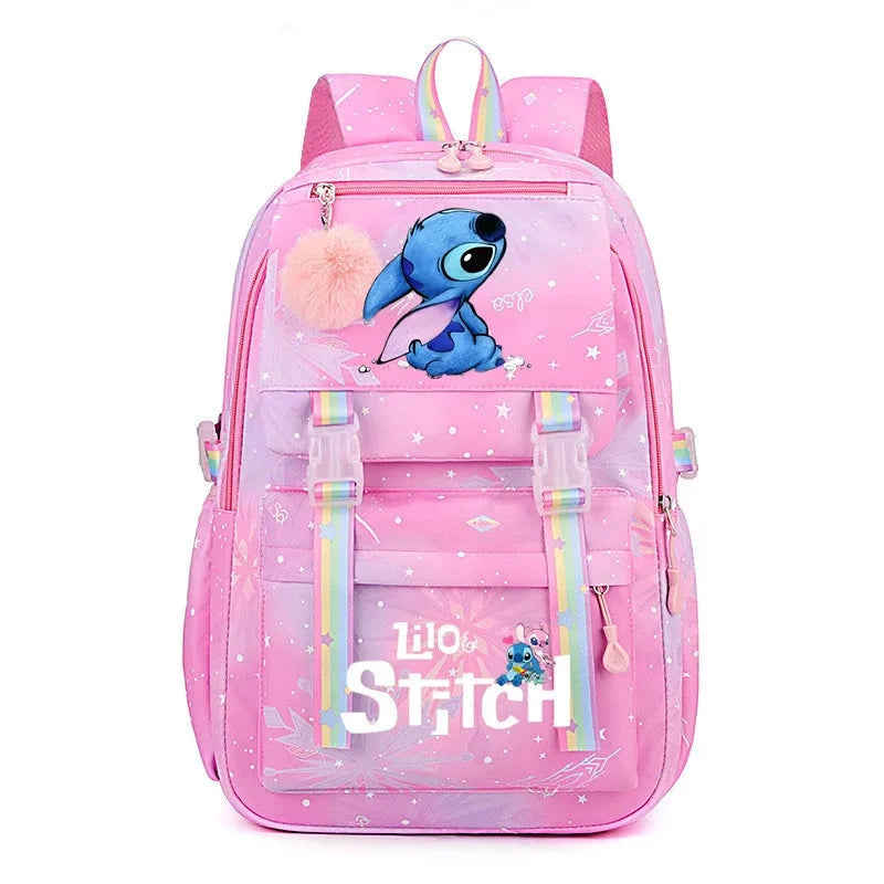 Cartoon Lilo Stitch Printed Backpack Teenger Girl Boy Schoolbag Kawaii Student Children Schoolbag Laptop Bookbag Travel Bag GlowCart