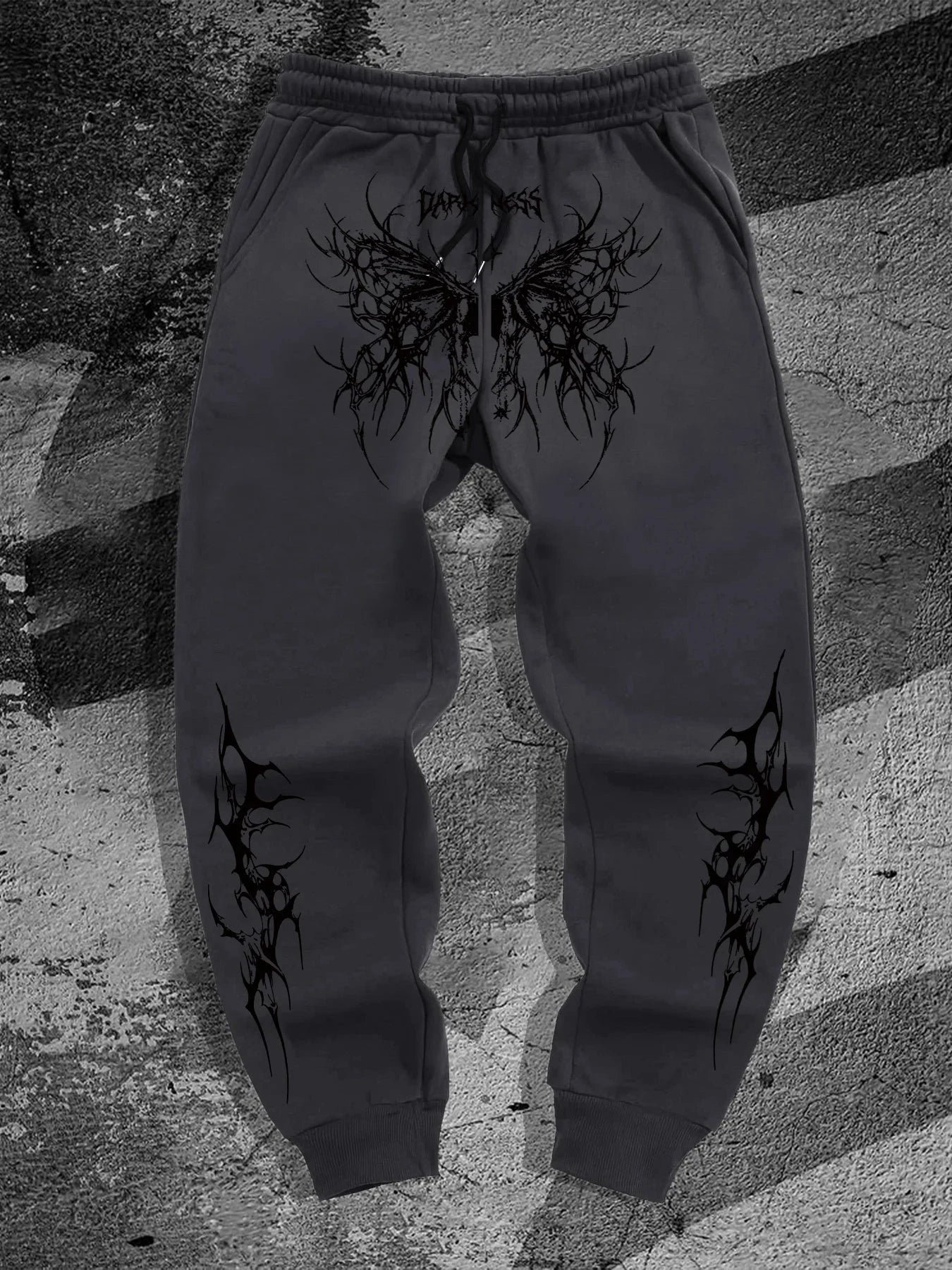 Dark style printed sportswear pants, street fashion trousers GlowCart