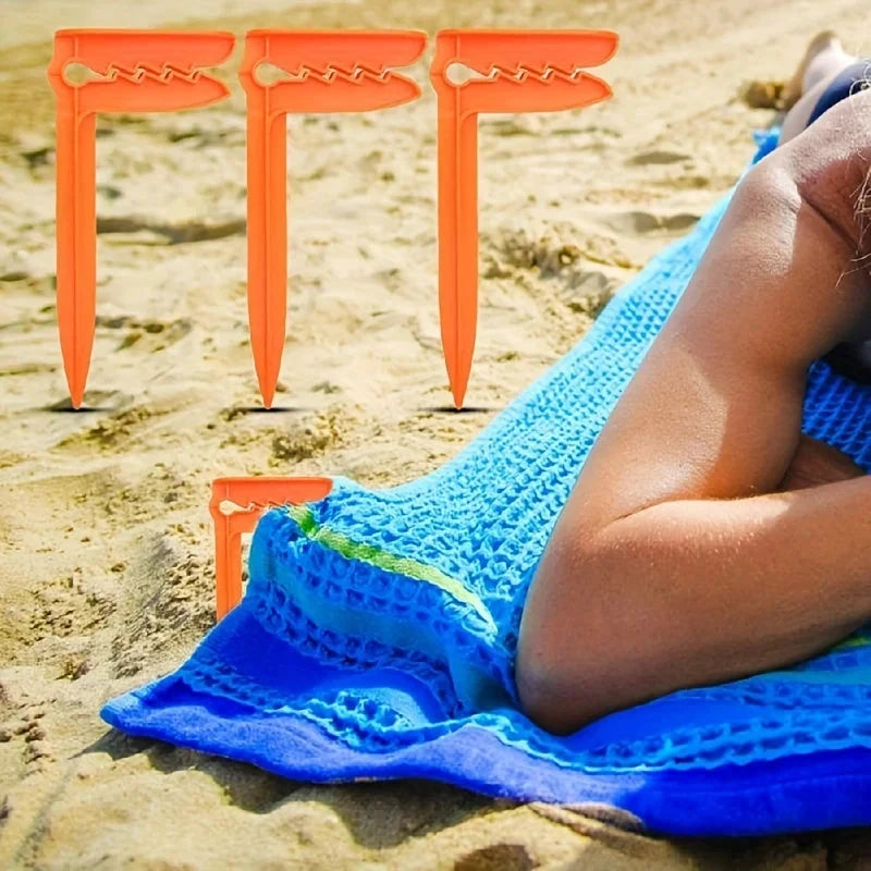 4pcs Beach Towel Clips Outdoor Beach Mat Holder Towel Holder GlowCart