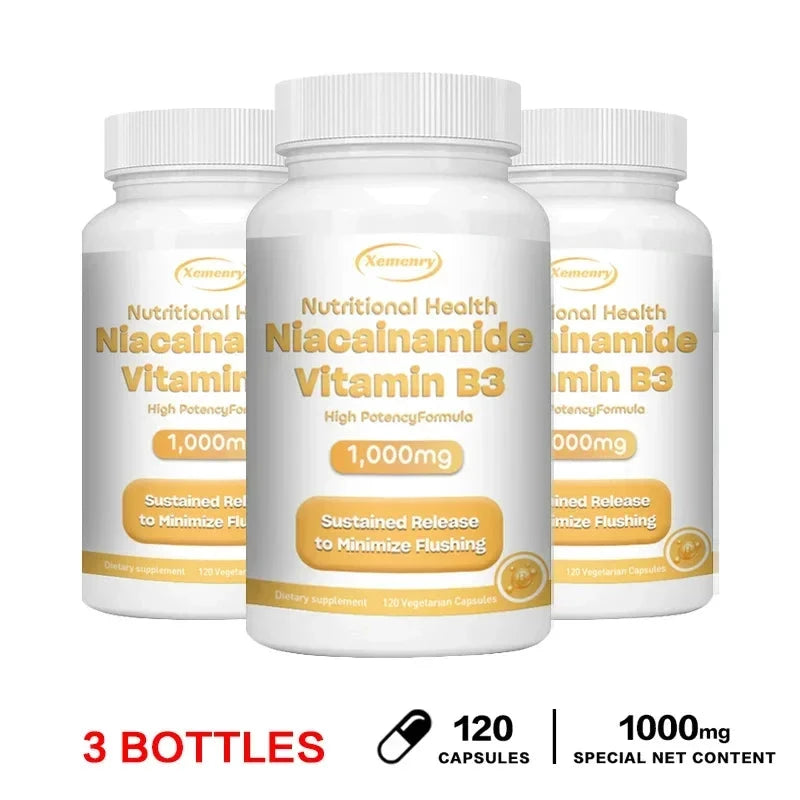 Niacinamide Vitamin B3 Capsules - Supports Skin Cell Health, GlowCart