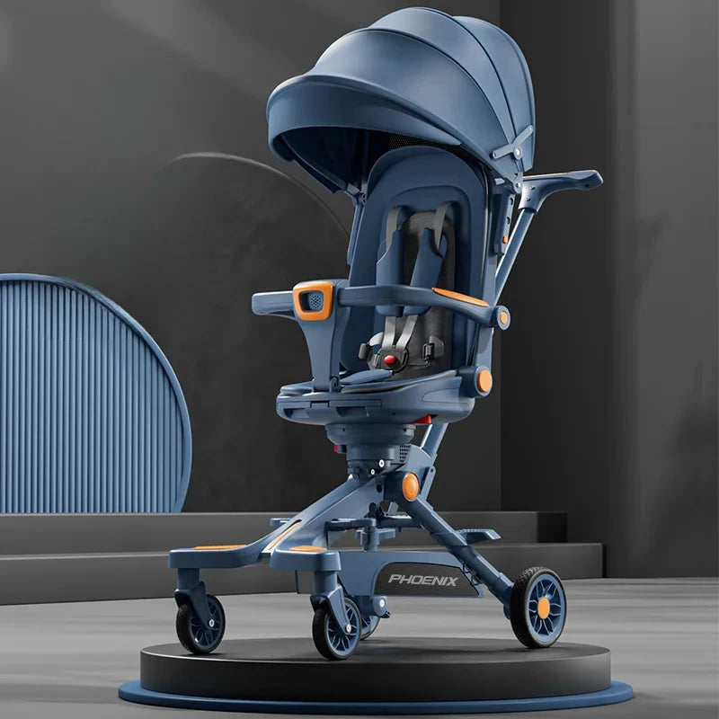 New Baby Stroller multifunction Two-way Sitting and Lying baby pram High view  Portable four wheels stroller children's cart GlowCart