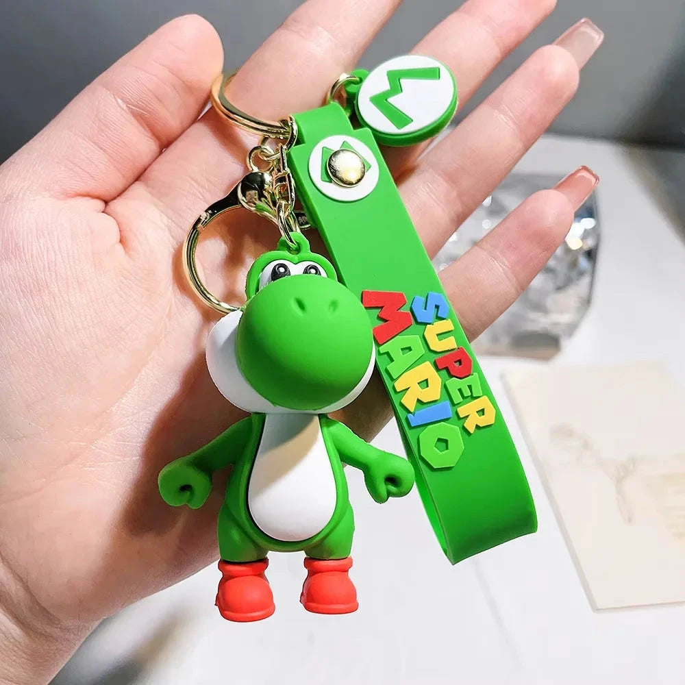 Super Mario Bros Keychain Action Figure Pendant Cute Cartoon GlowCart