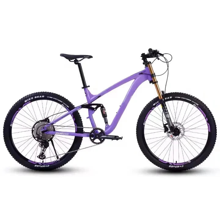 MTB Bicycle Downhill Mountain Bike 26 27.5 Inch Aluminum Alloy Frame Soft Tail Oil Brake Full Dual Suspension Bike GlowCart