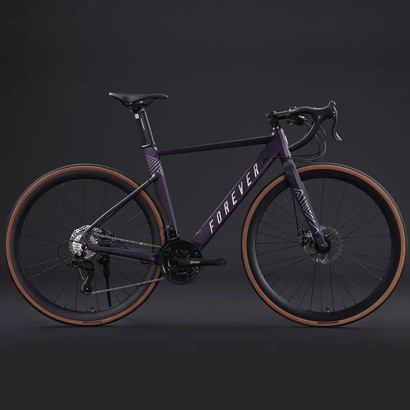 2024 new ultra-light and ultra-fast road bicycle aluminum alloy curved handlebar for men and women adult riding dual disc brake GlowCart