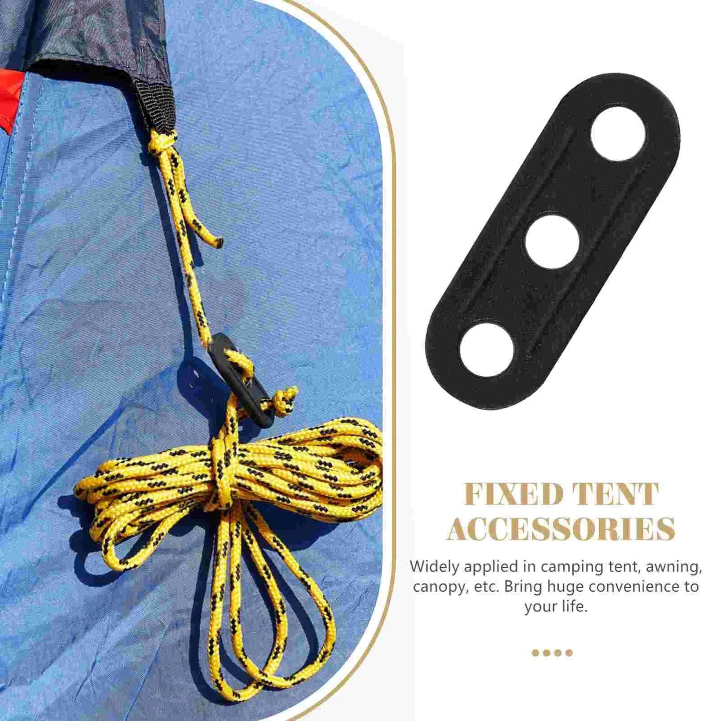50pcs Three eye Tent Rope Adjustment Buckle 3 hole Canopy GlowCart