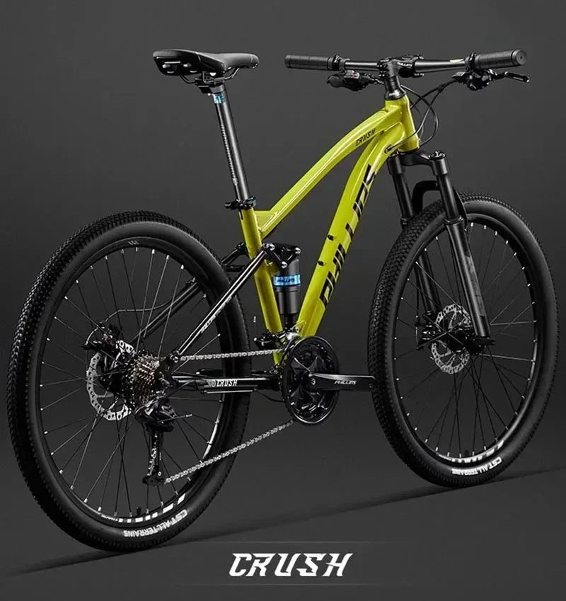 Downhill Full Suspension Mountain Bicycle 24/26/27.5inch Soft Tail Dual Shock Absorber Mountain Bike Cross Country DH Bike GlowCart