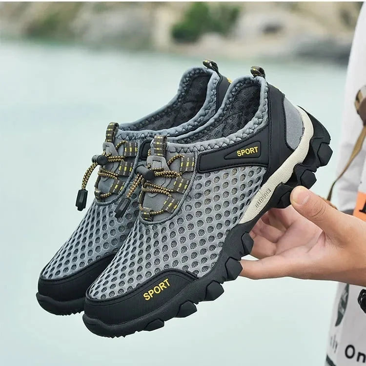 Summer fashion breathable mesh shoes Men's casual tennis GlowCart