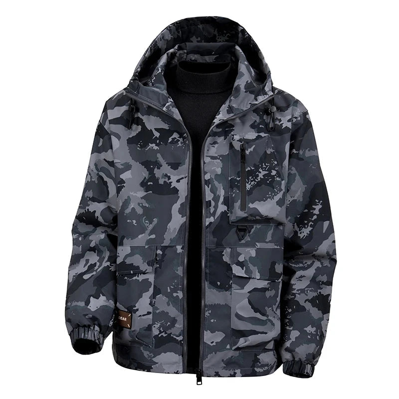 2025 New Men's Jacket Autumn and Winter Hooded Camouflage GlowCart